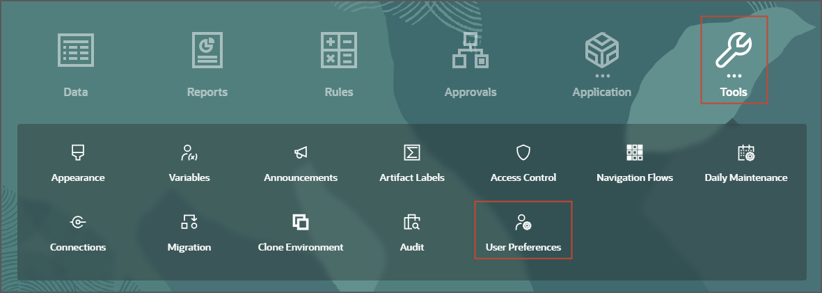 Select User Preferences